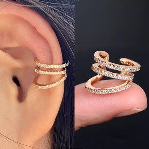 5/$35 BUNDLE DEAL Gold Tone Triple Line Ear Cuff